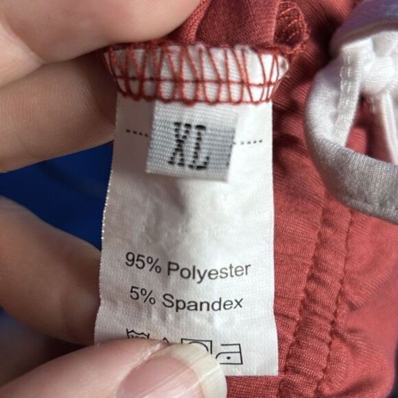 Women's Stranger Things Eleven Inspired Retro Coral Gym Running Track Shorts XL - Picture 6 of 6